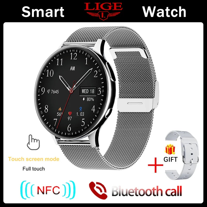 LIGE Smart Watch Women Support Recording 1G Local Music Playback Answer Call Watch Waterproof Smartwatch