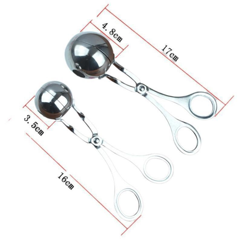 Meat Ball Maker tool, Scissor type Tool Stainless Steel Clip make Round Meat Ball, Rice Ball, Non Stick Kitchen Gadget