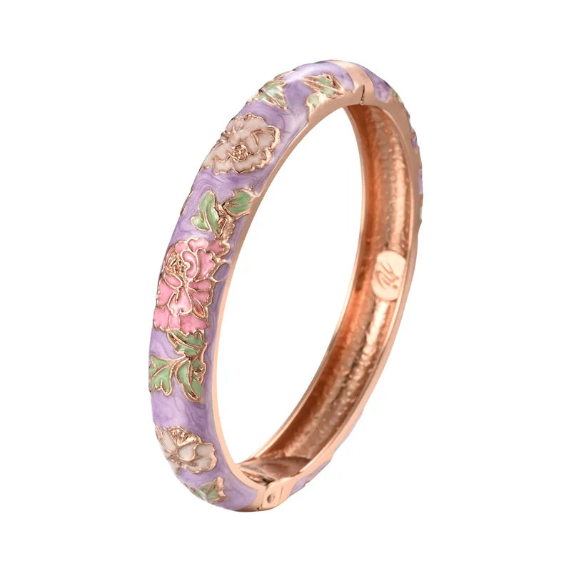 Enameled Bracelets For Women Flower Women Bangles Bracelet On Hand Gift