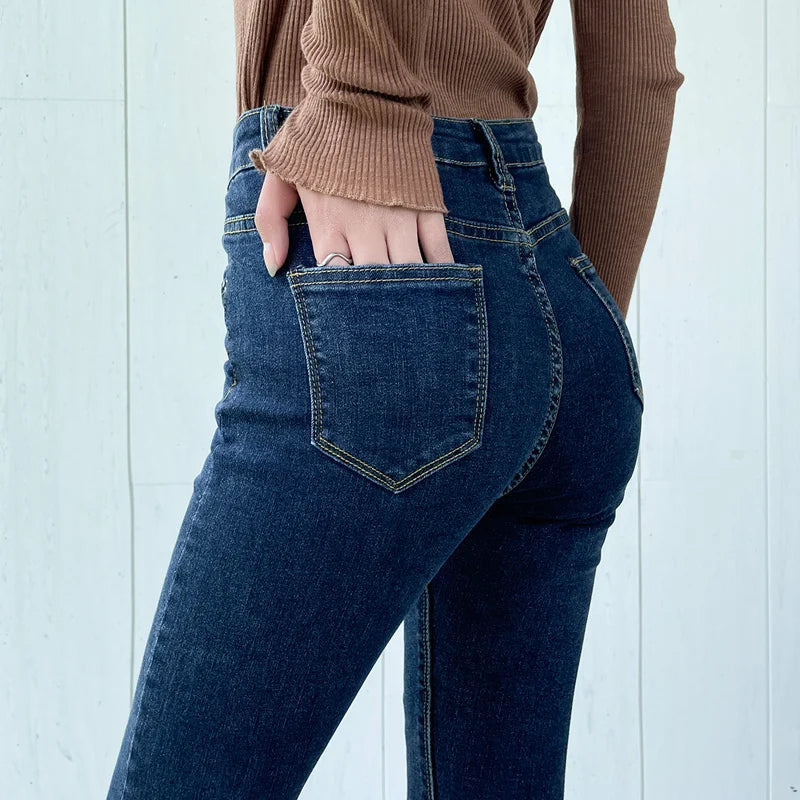 Women's Jeans Elastic Slim Fashion Pencil Pants Streetwear Jean Female Clothing Vintage Skinny Jeans Stretch Trousers