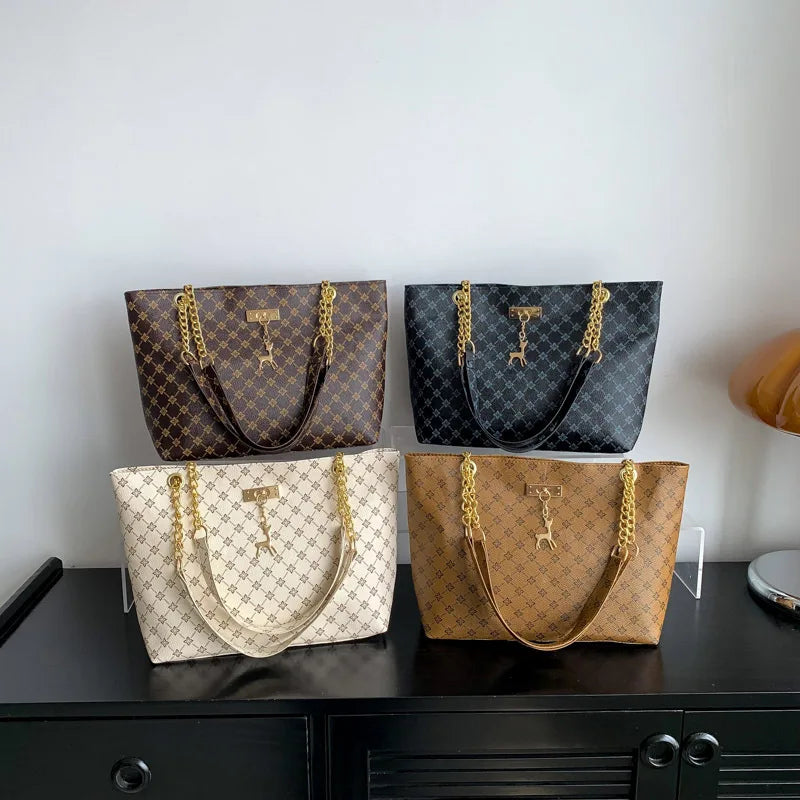 Women Bag Presbyopia Handbag Texture Soft Leather Large Capacity Tote Women Bag