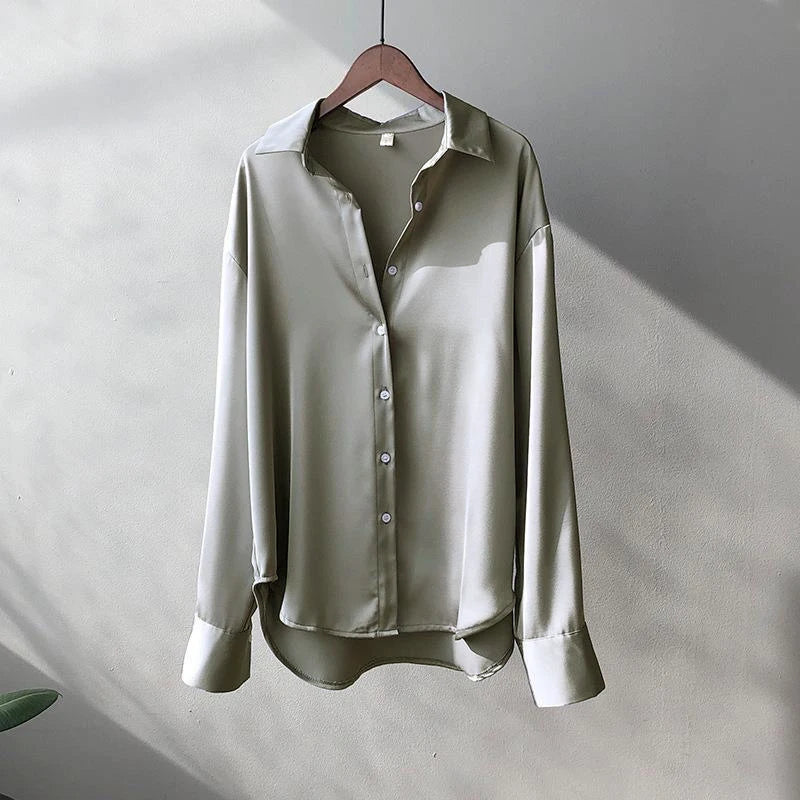 Shirt Blouses New Spring Sweater Cardigans Woman Top Knitted Long Sleeve Lapel Button Elegance Sweet Casual Coats