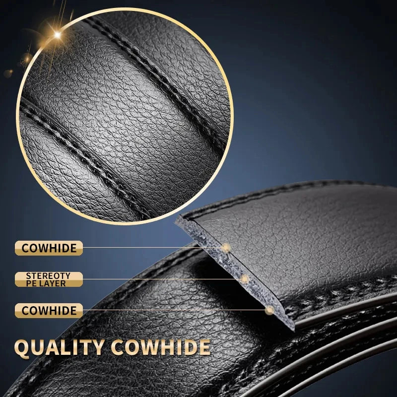 Men's Belts Quality Genuine Leather Belt For Men, Male Strap Automatic Buckle