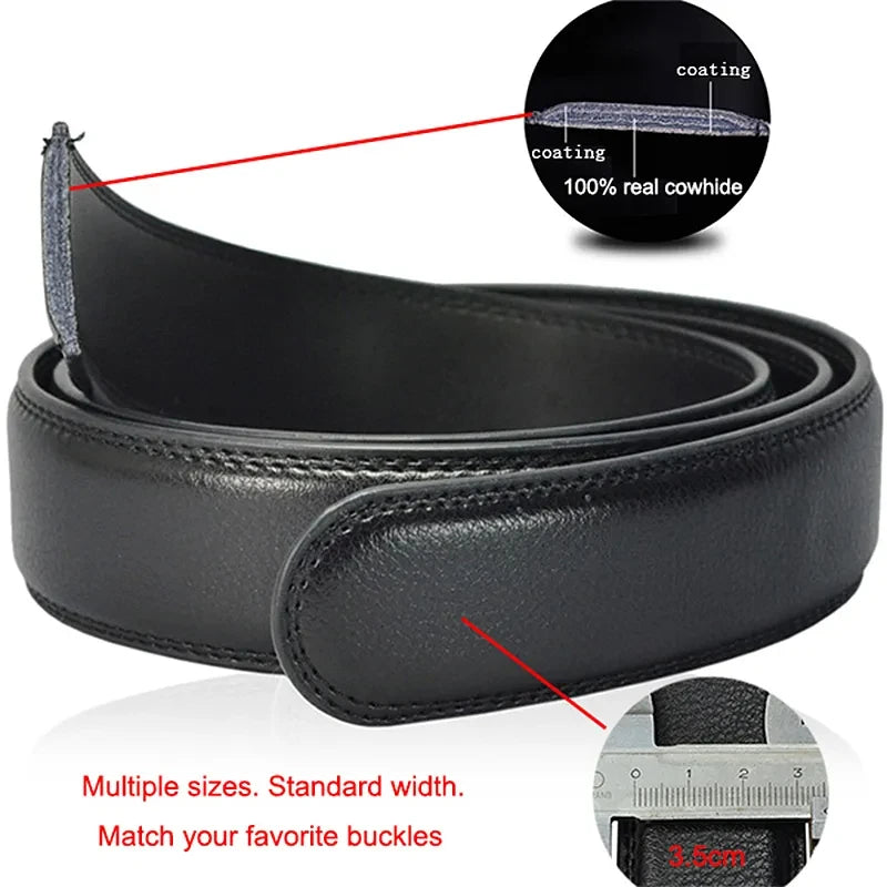 Men's Belts Quality Genuine Leather Belt For Men, Male Strap Automatic Buckle