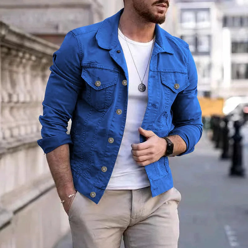 Men's  Jean Jackets Streetwear Casual Cotton Classic Slim Denim Coat Male Brand Clothes Cowboy Jacket Hip-hop Ropa Para Hombre