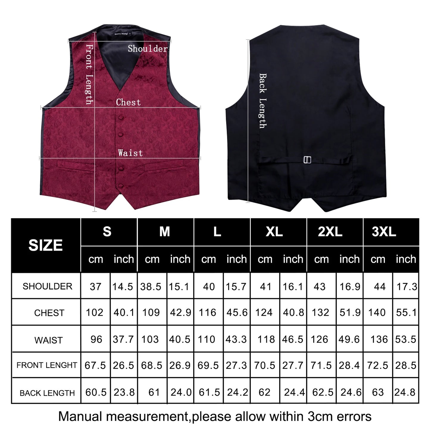 Men Suit Vests Hi-Tie Silk 4PC Woven Floral Black Waistcoat Tie Pocket Square Cufflink Business Wedding Dress Waist Jacket
