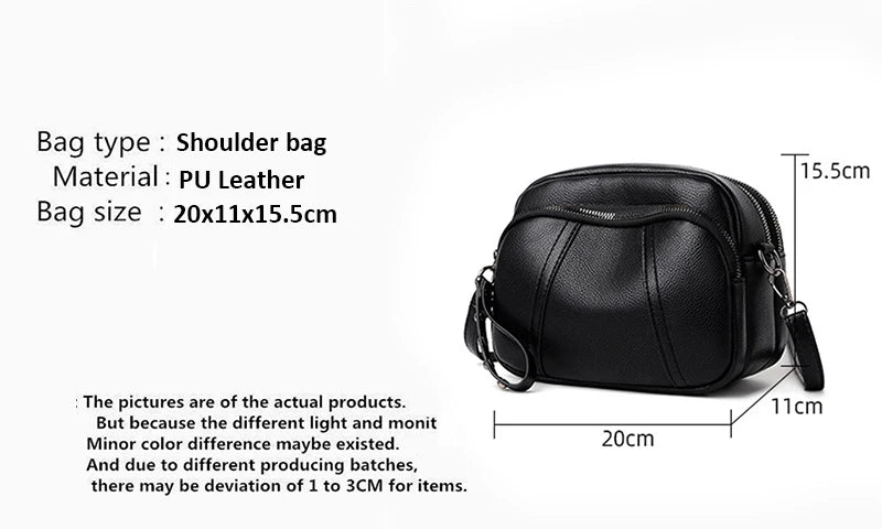 Women's Bags Leather Handbags Luxury Ladies Hand Bags Purse Fashion Shoulder Bags