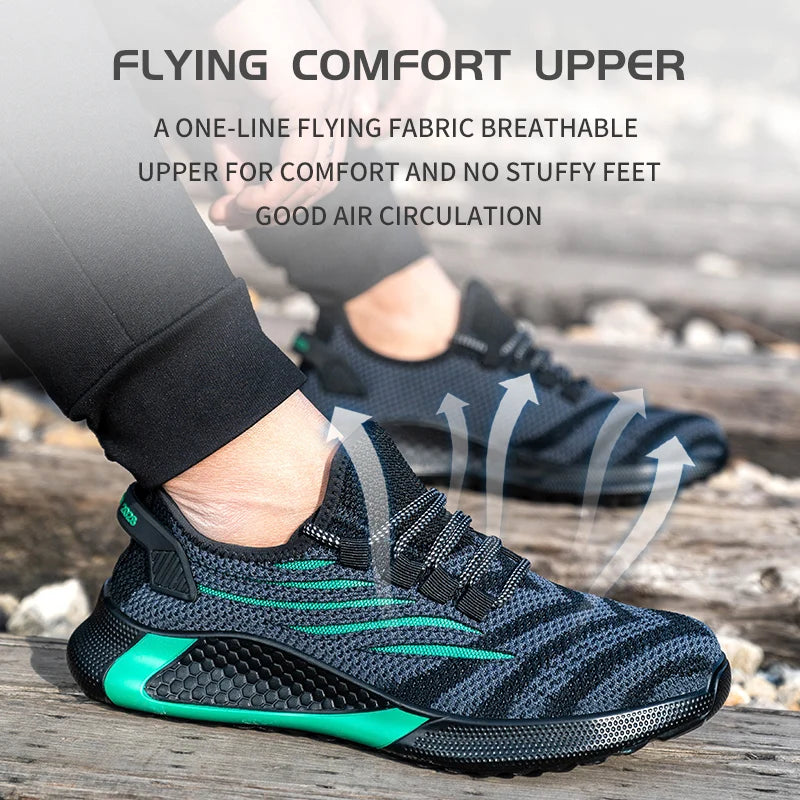 Men Safety Shoes Anti-puncture  Work Place Sneakers Indestructible Men Boots