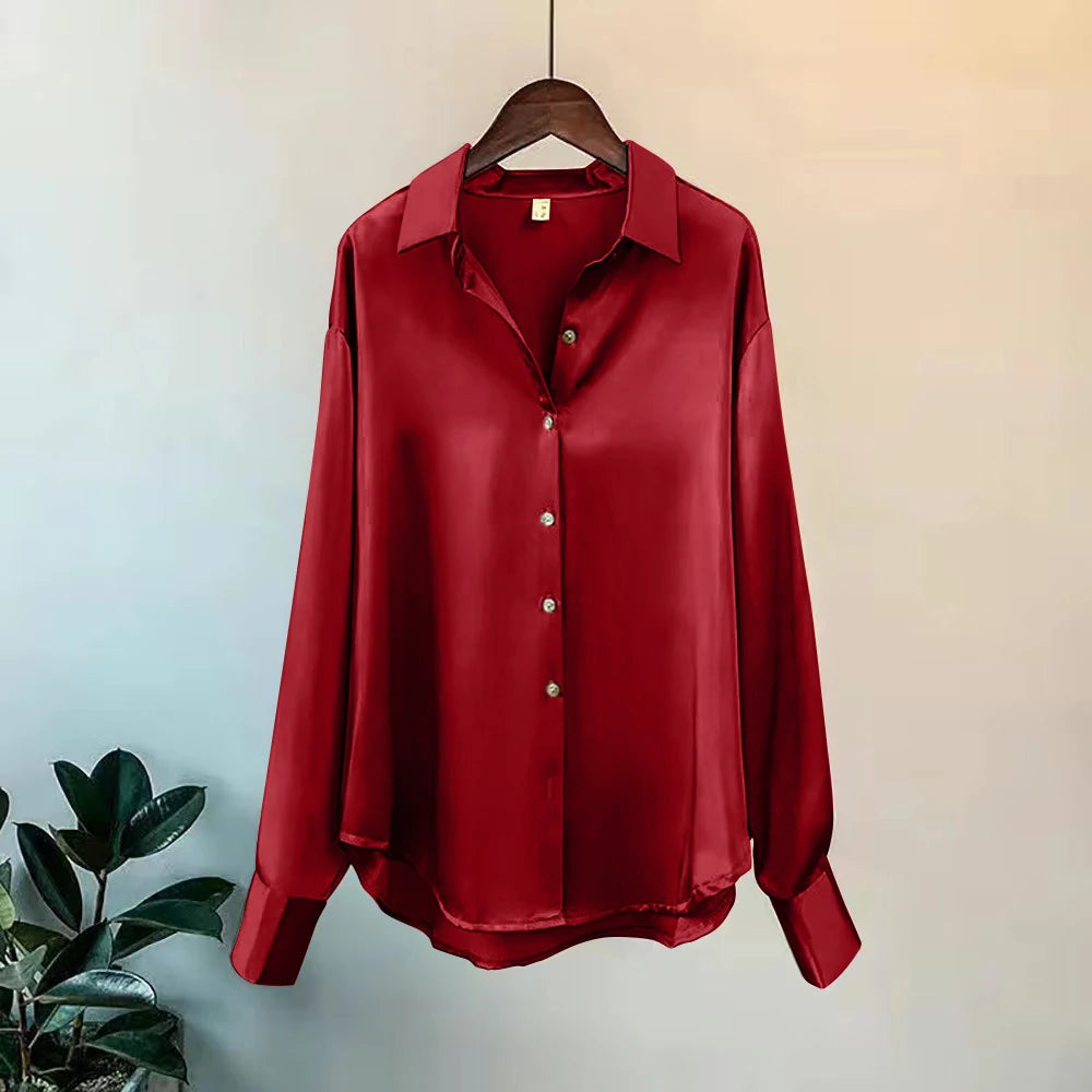 Shirt Blouses New Spring Sweater Cardigans Woman Top Knitted Long Sleeve Lapel Button Elegance Sweet Casual Coats