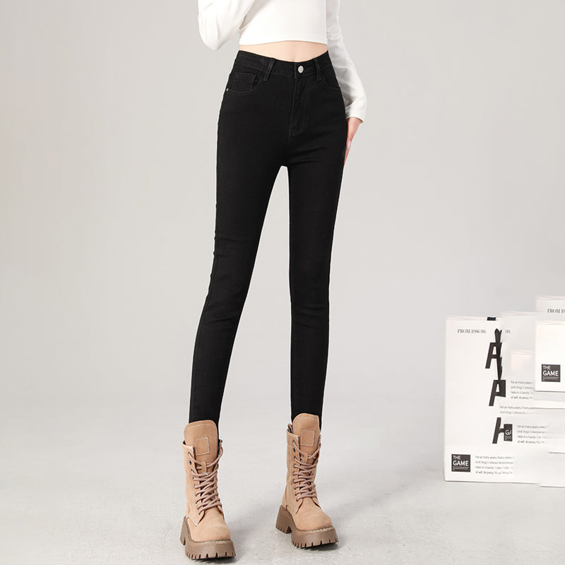 Women's Jean Pant Slim Skinny Comfortable Stretch Casual Pencil Pants Female Black Trousers