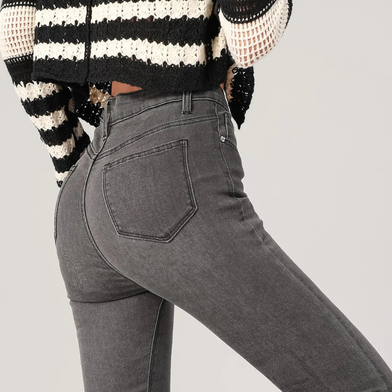 Women's Jean Pant Slim Skinny Comfortable Stretch Casual Pencil Pants Female Black Trousers