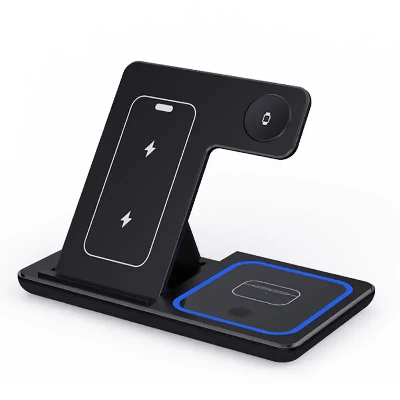 3 in 1 30W magnetic wireless charger stand for iPhone, Apple Watch, AirPods Pro.