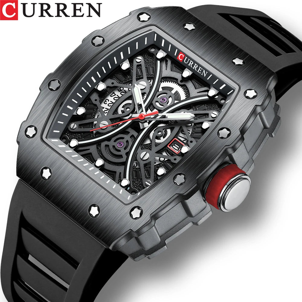 Men Quartz Watches CURREN Wristwatch Stainless Steel Waterproof Chronograph