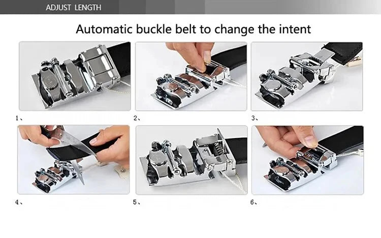 Men's Belts Quality Genuine Leather Belt For Men, Male Strap Automatic Buckle