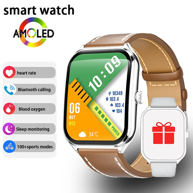 Ladies Smart Watch Ultra Thin men 1.96" AMOLED 360*360 HD Pixel Display Call Reminder