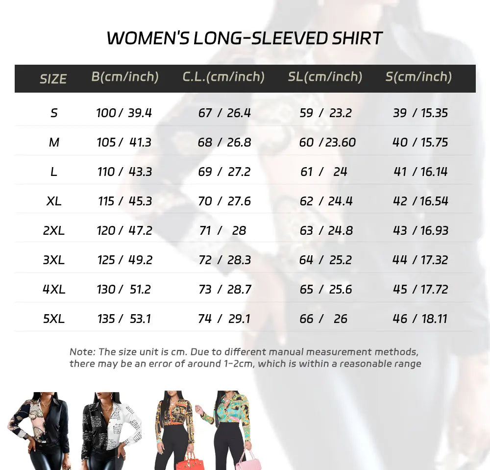 Women's Long Sleeve Shirt 3D Flower Printed Button Long Sleeve Tops Women's Blouse For Office Lady Clothing