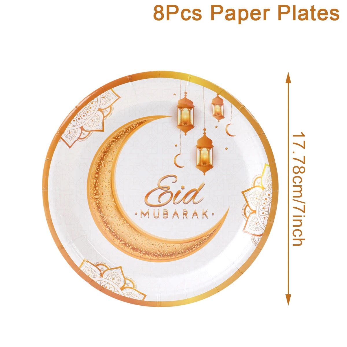 Eid Mubarak Tableware Set 2025 Ramadan Decoration For Home Eid Al Adha Ramadan Kareem Gift Islamic Muslim Party Decor Supplies