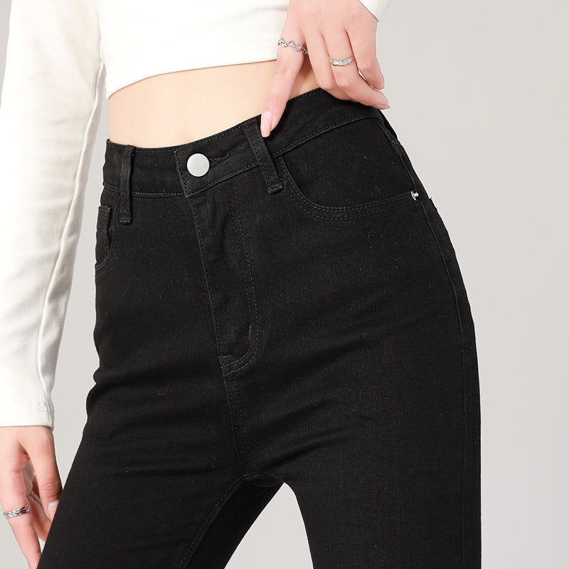 Women's Jean Pant Slim Skinny Comfortable Stretch Casual Pencil Pants Female Black Trousers