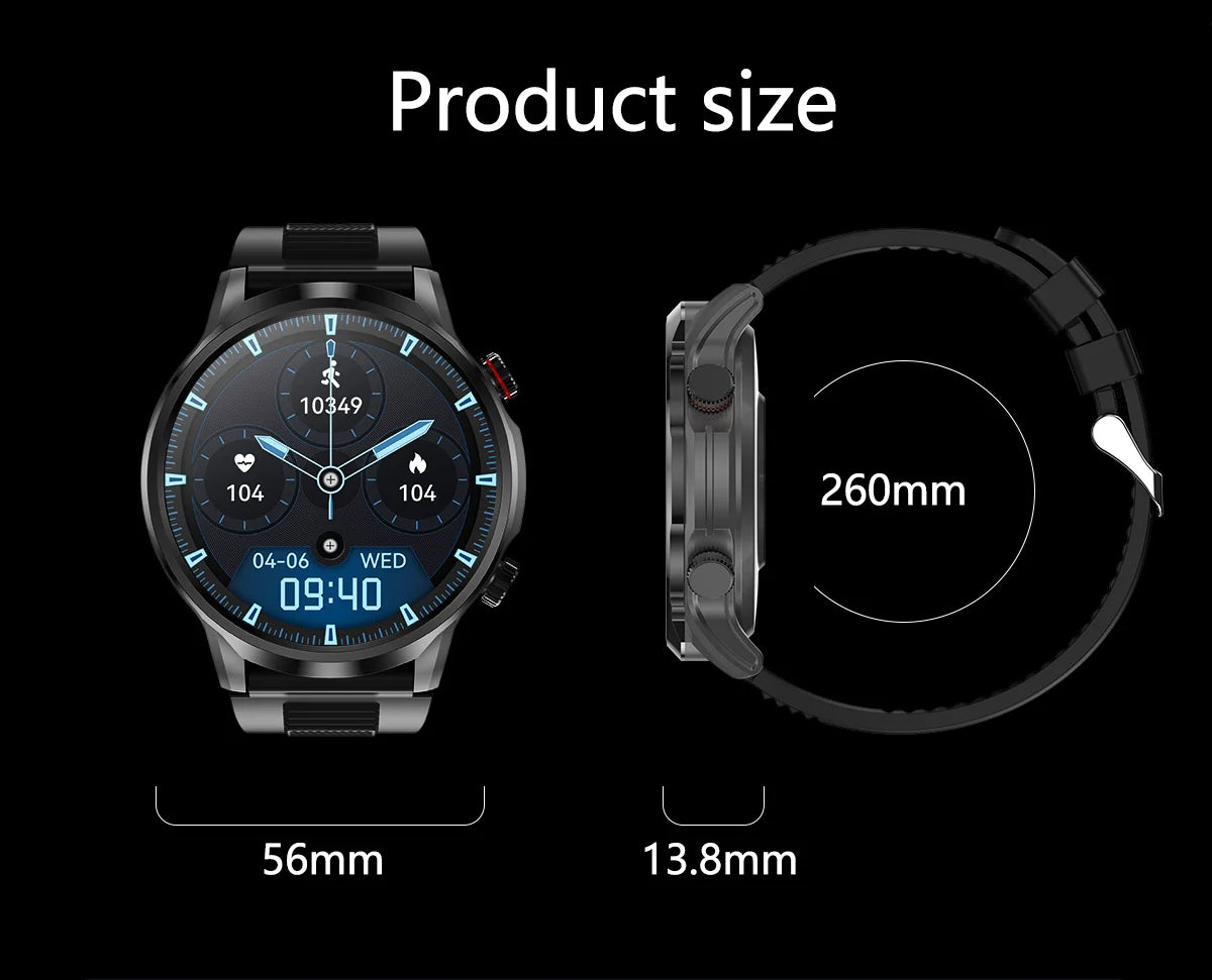 LIGE Smart Watch Large Screen Bluetooth Calling Health Monitoring 500mAh Large Battery AI Voice Men Smartwatch