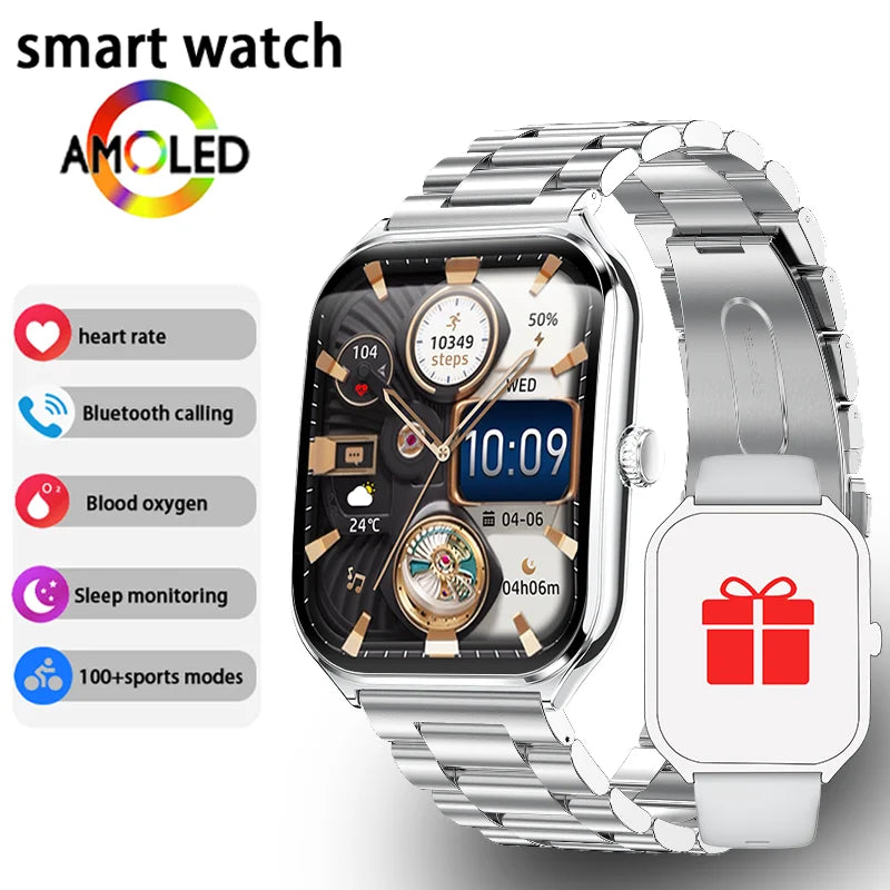 Ladies Smart Watch Ultra Thin men 1.96" AMOLED 360*360 HD Pixel Display Call Reminder
