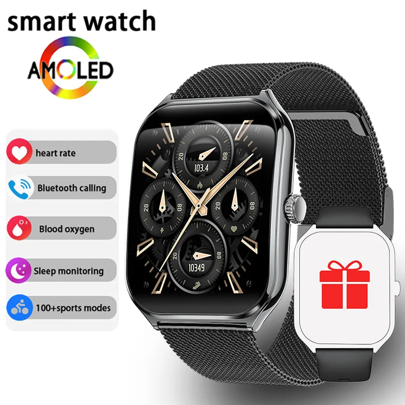 Ladies Smart Watch Ultra Thin men 1.96" AMOLED 360*360 HD Pixel Display Call Reminder