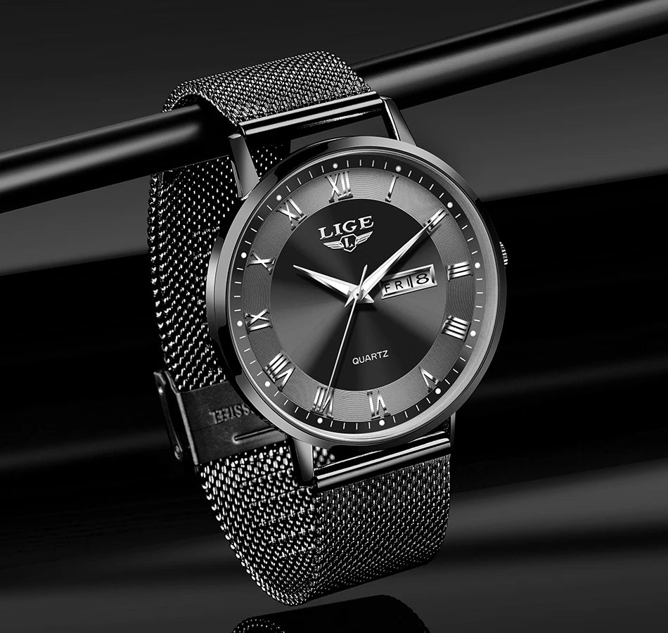 LIGE Watch for Women Luxury Creative Steel Women's Bracelet Watches Female Waterproof