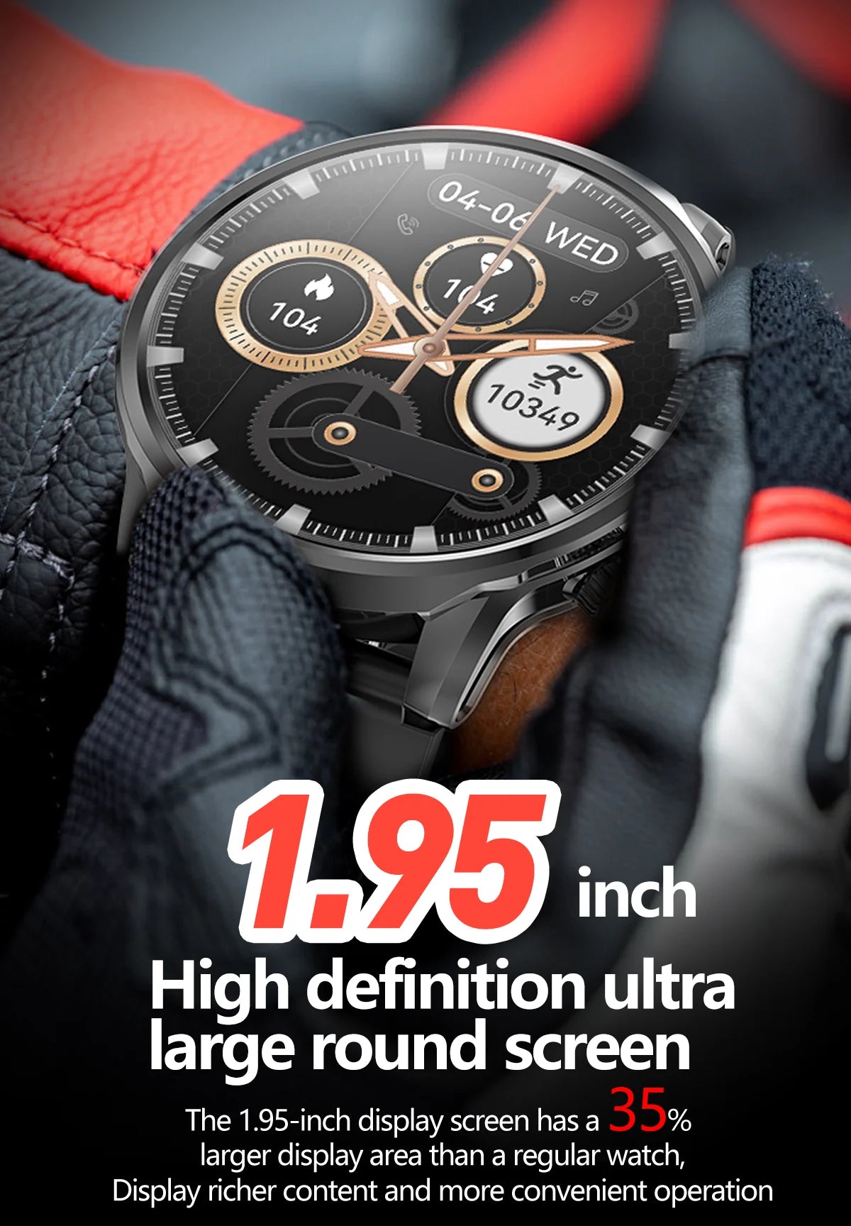 LIGE Smart Watch Large Screen Bluetooth Calling Health Monitoring 500mAh Large Battery AI Voice Men Smartwatch