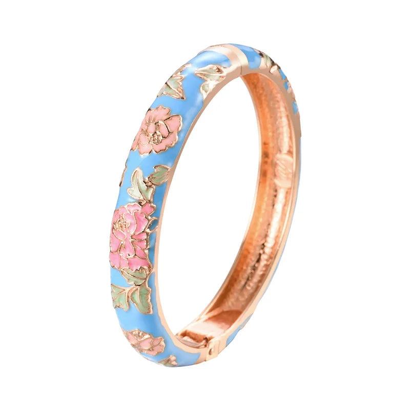 Enameled Bracelets For Women Flower Women Bangles Bracelet On Hand Gift