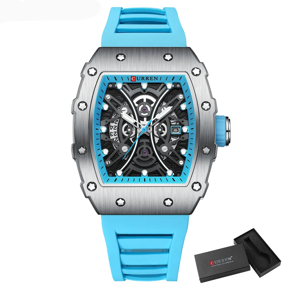 Men Quartz Watches CURREN Wristwatch Stainless Steel Waterproof Chronograph