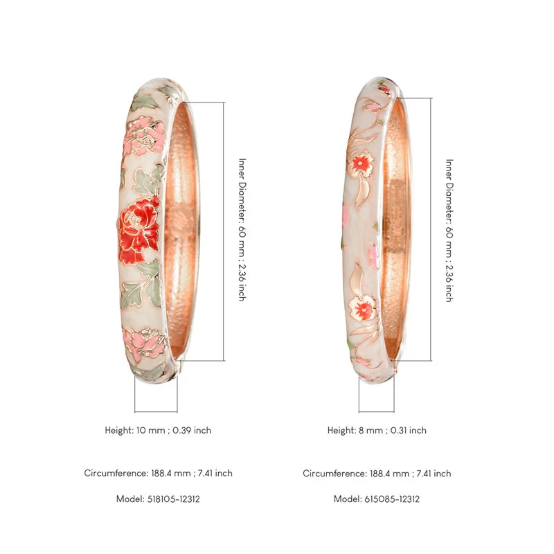 Enameled Bracelets For Women Flower Women Bangles Bracelet On Hand Gift