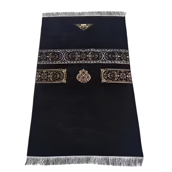 Prayer Carpet ( Janamaz )Gold and Black Various Pattern ( Sajjādat aṣ-ṣalāt ) ( Sajājīd aṣ-ṣalāt ) ( Sajjadah ) (Delivery within UAE only)