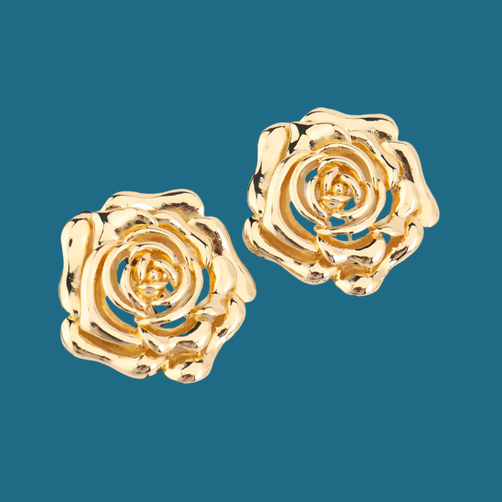 YM Golden Color Earrings Rings Bracelets Necklace charms  Jewelry 4-piece Set  Wedding Banquet Party