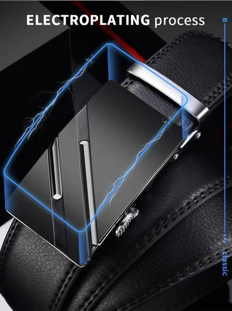 Men's Belts Quality Genuine Leather Belt For Men, Male Strap Automatic Buckle