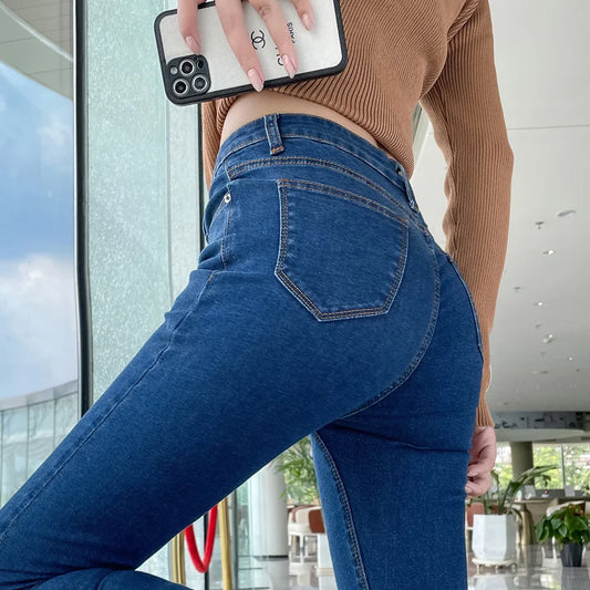 Women's Jeans Elastic Slim Fashion Pencil Pants Streetwear Jean Female Clothing Vintage Skinny Jeans Stretch Trousers