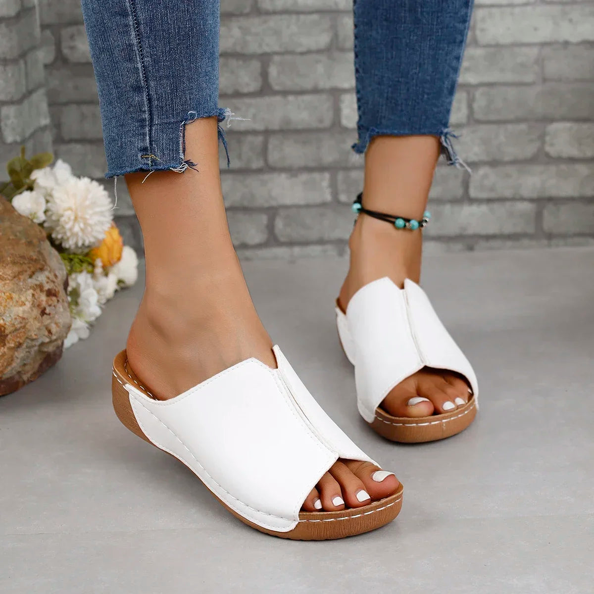 Women's Sandals Open Toe Breathable Comfortable Wedge Sandals Female Footwear