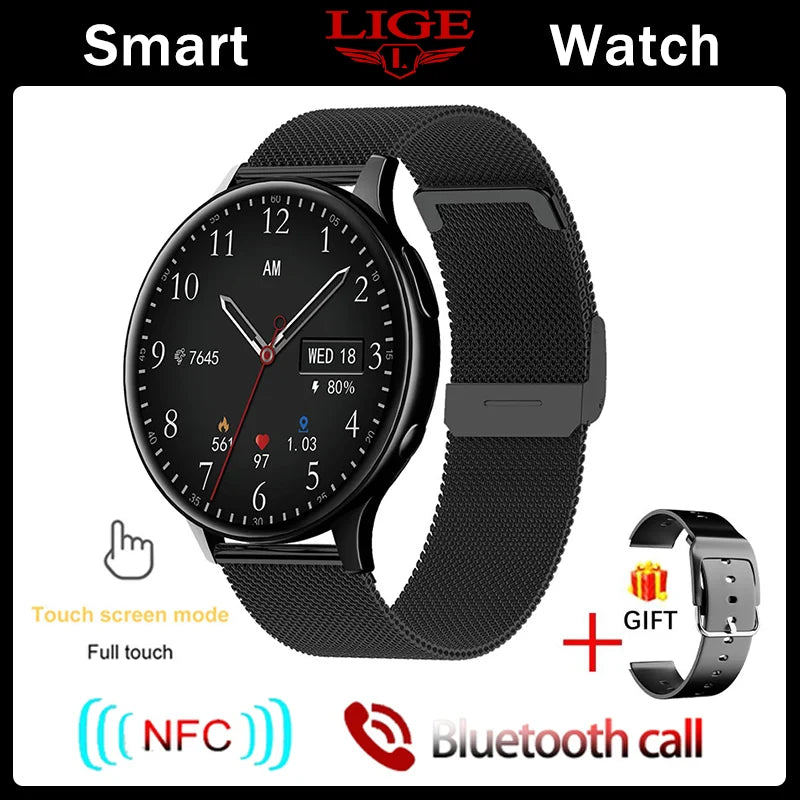 LIGE Smart Watch Women Support Recording 1G Local Music Playback Answer Call Watch Waterproof Smartwatch