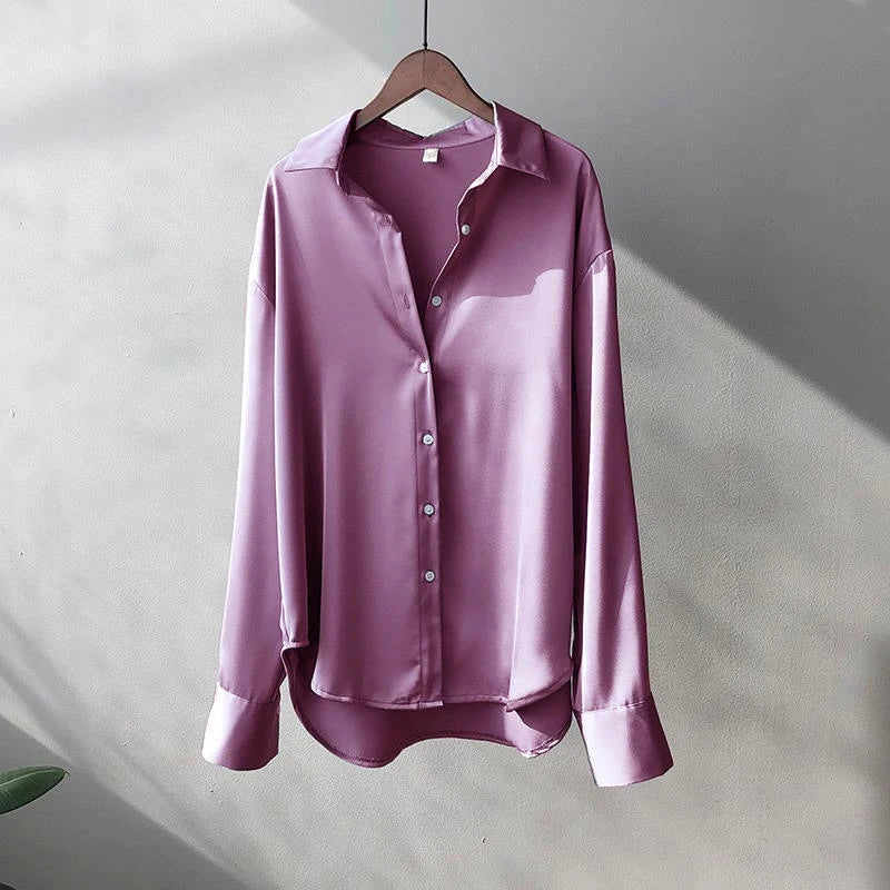 Shirt Blouses New Spring Sweater Cardigans Woman Top Knitted Long Sleeve Lapel Button Elegance Sweet Casual Coats