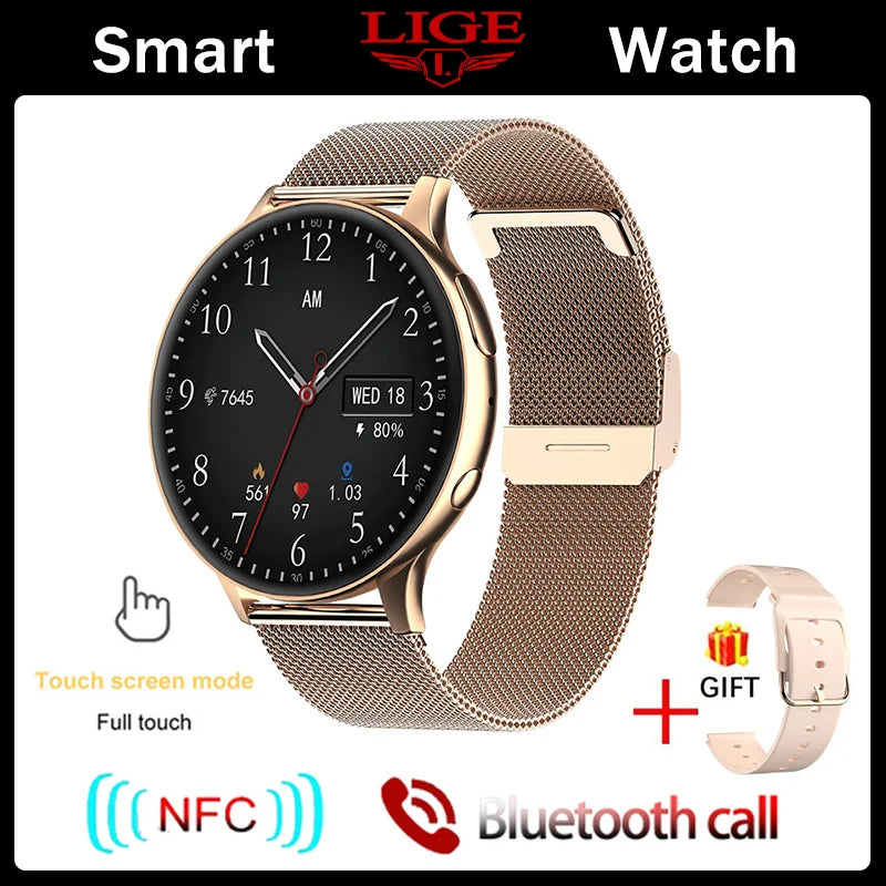 LIGE Smart Watch Women Support Recording 1G Local Music Playback Answer Call Watch Waterproof Smartwatch