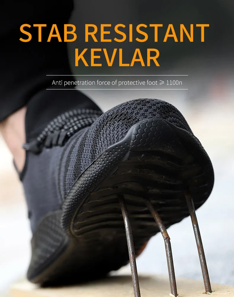 Men Safety Shoes Anti-puncture  Work Place Sneakers Indestructible Men Boots