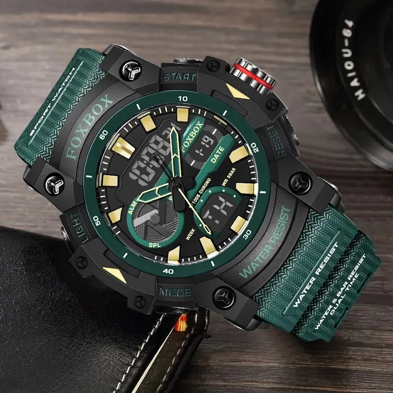 LIGE Fashion Digital Watches For Men Top Brand Luxury Military Waterproof Watch Men Casual Sport Dual Display Watch