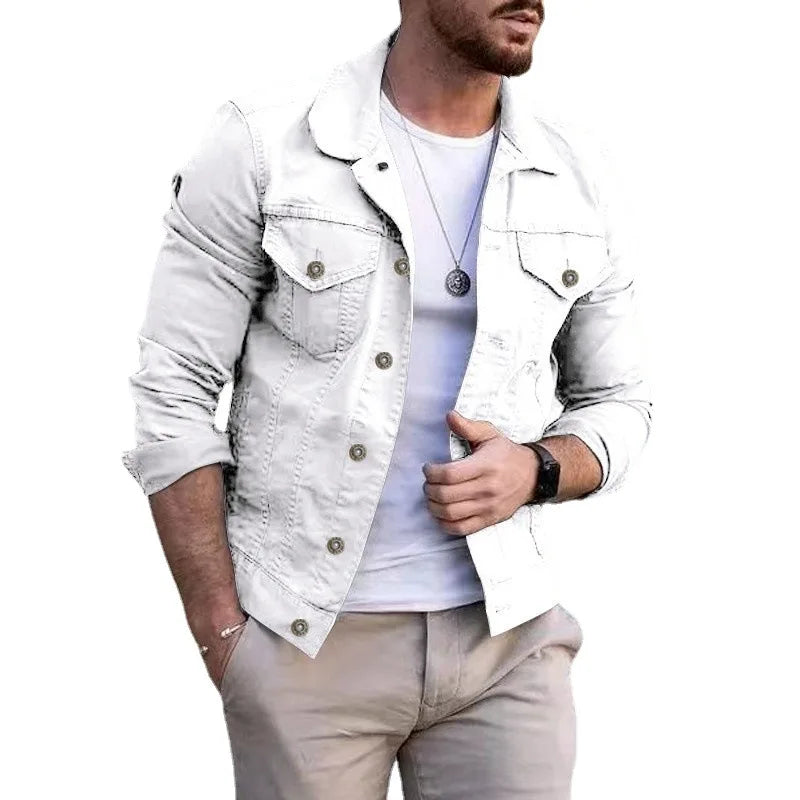 Men's  Jean Jackets Streetwear Casual Cotton Classic Slim Denim Coat Male Brand Clothes Cowboy Jacket Hip-hop Ropa Para Hombre