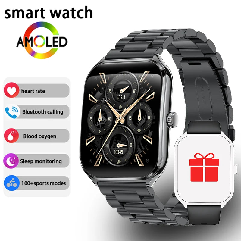 Ladies Smart Watch Ultra Thin men 1.96" AMOLED 360*360 HD Pixel Display Call Reminder