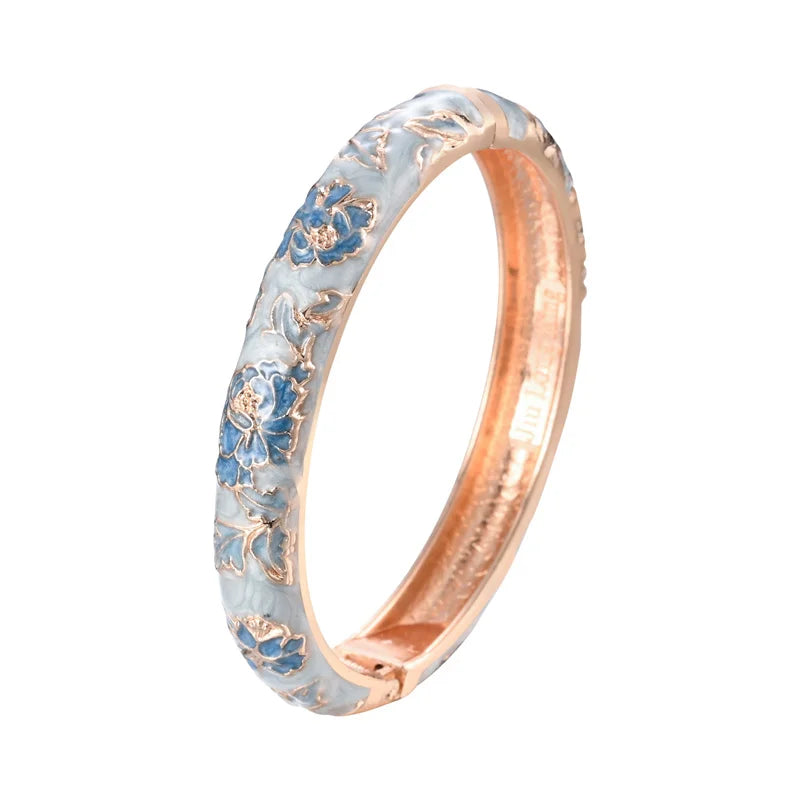 Enameled Bracelets For Women Flower Women Bangles Bracelet On Hand Gift
