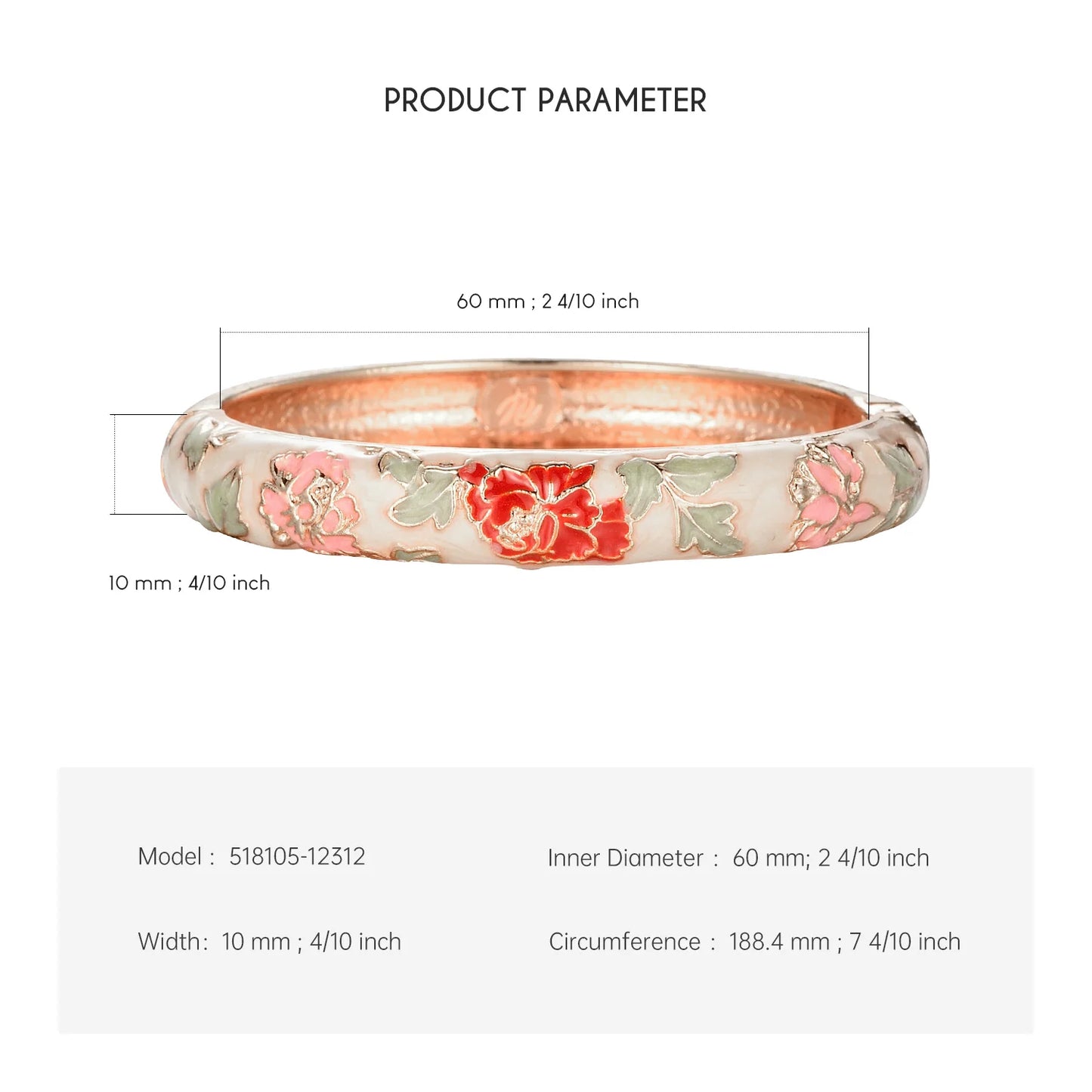 Enameled Bracelets For Women Flower Women Bangles Bracelet On Hand Gift