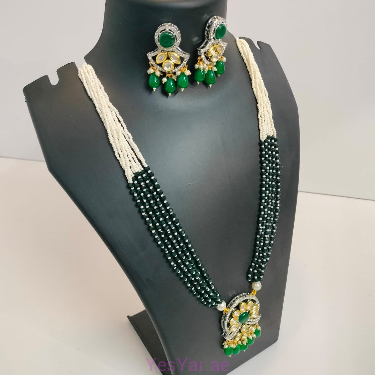 A1 Women Neckless with Earnings Pair Set Elegant Royal for Festival Celebration & Wedding