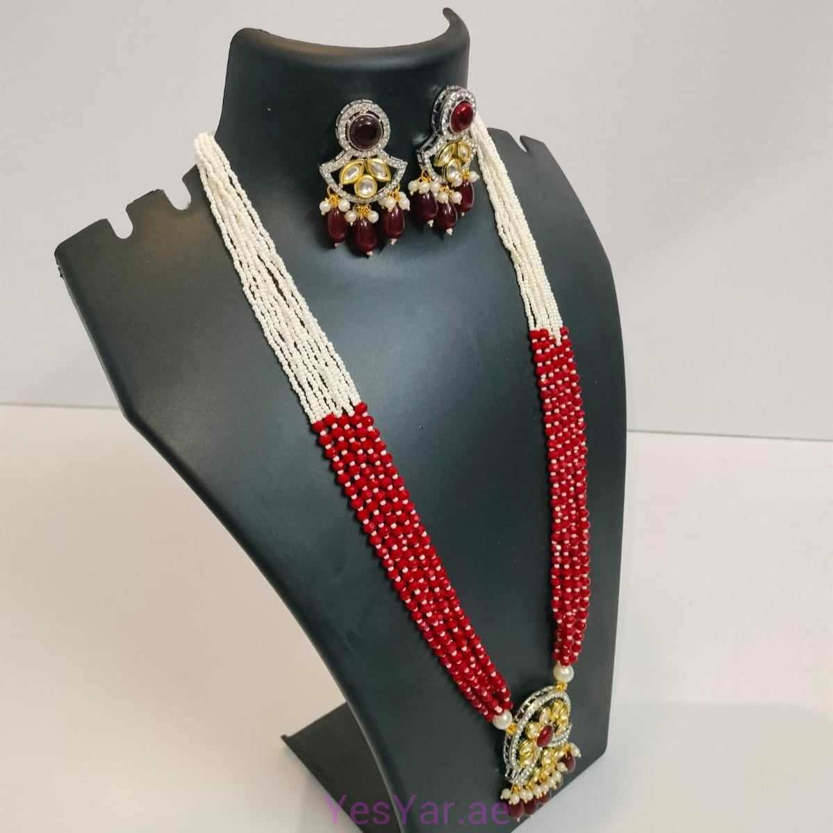 A1 Women Neckless with Earnings Pair Set Elegant Royal for Festival Celebration & Wedding