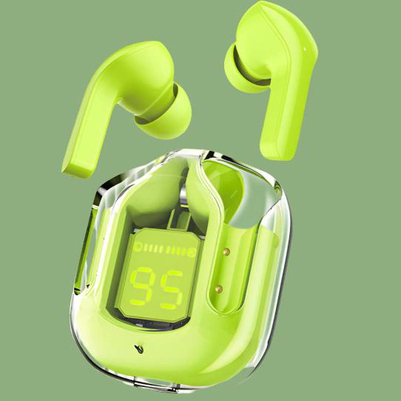 Wireless Bluetooth Headset Digital Display ENC Noise Reduction Transparent Design-Mobile accessories-Yes Yar FZE LLC-Green-Yes Yar FZE LLC