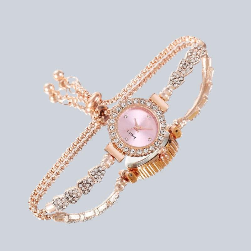 Women's Quartz Watch in Berlet Jewelry Adjustable Buckle in Various Colors-Artificial Jewelry-Yes Yar FZE LLC-Pink-Yes Yar FZE LLC