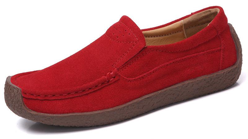 Round Toe Loafers Casual Versatile Color Flats Slip-on Cozy Shoes